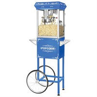 Great Northern Popcorn Four Ounce Foundation Popcorn Machine with Cart in Blue