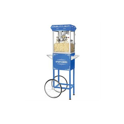 Great Northern Popcorn Four Ounce Foundation Popcorn Machine with Cart in Blue