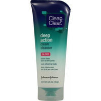 Oil Free Deep Action Cream Cleanser By Clean and Clear for Unisex, 6.5 Ounce