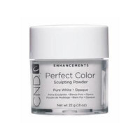 Creative Nail Perfect Color Powder False Nails, Pure White, 0.8 Ounce