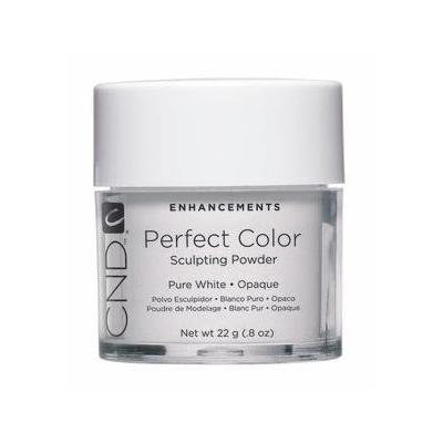 Creative Nail Perfect Color Powder False Nails, Pure White, 0.8 Ounce