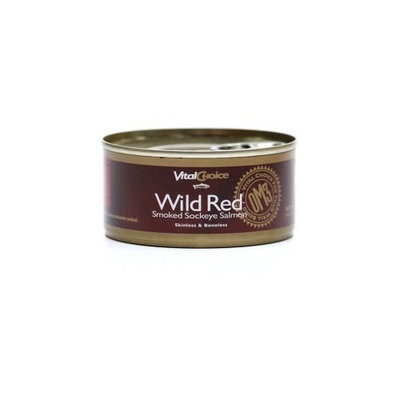 Vital Choice Wild Smoked Sockeye Salmon, 5.5 Ounce Can