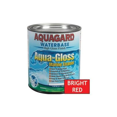 Aquagard Aqua Gloss Waterbased Enamel - Quart - Bright Red