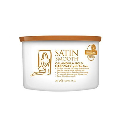 Satin Smooth Calendula Gold Hard Wax with Tea Tree Oil, 14 Ounce