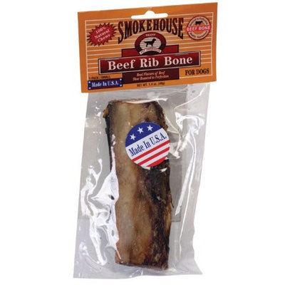 SMOKEHOUSE PET PRODUCTS 84063 Rib Beef Bone Treat for Dogs, 6-Inch