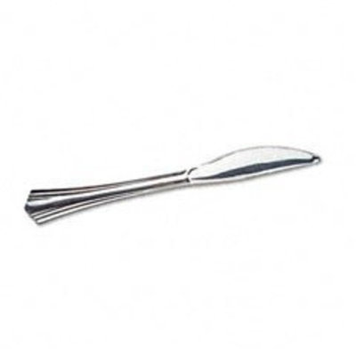WNA Reflections Heavyweight Plastic Utensils, Knife, 80/Box, Silver
