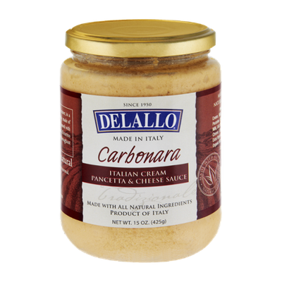 Delallo Carbonara Italian Cream Pancetta & Cheese Sauce