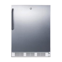 SUMMIT ADA compliant all-refrigerator with automatic defrost, front lock, stainless steel door and towel bar handle