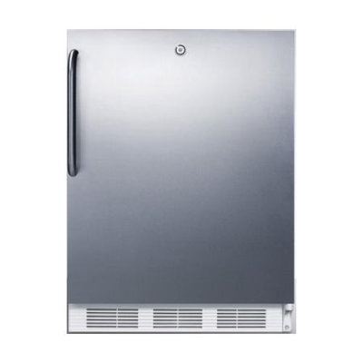 SUMMIT ADA compliant all-refrigerator with automatic defrost, front lock, stainless steel door and towel bar handle