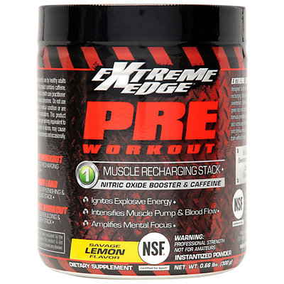 Extreme Edge Pre Workout Savage Lemon Bluebonnet .66 lbs Powder