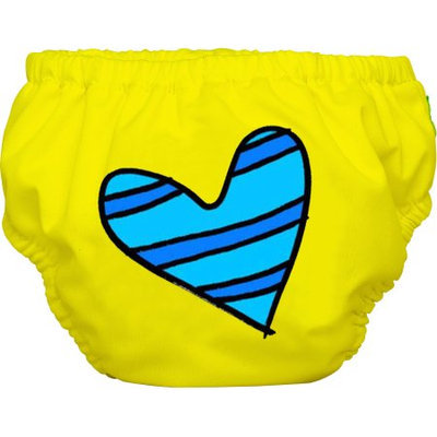 Winc Design Limited Charlie Banana Extraordinary Training Pants, Blue Petit Coeur on Yellow
