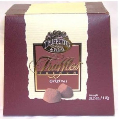 Chocolate Chocmod Truffettes de France Natural Truffles, Plain, 1000-Gram Boxes (Pack of 2)