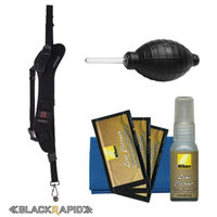 BlackRapid RS-Sport L Extreme Sport Sling Camera Strap (Left Handed) with Nikon Cleaning Kit for Nikon Digital SLR 1 V2, V3, J3, D3200, D3300, D5200, D5300, D7100, D610, D800
