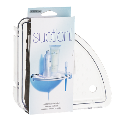 interDesign Suction! Corner Shelf Clear