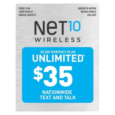 NET10 Net10 30 Day Monthly Plan - $35 UNLIMITED Talk/Text Pre-Paid Cell