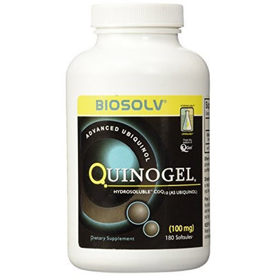 Tishcon Corp Quinogel Hydrosoluble Ubiquinol CoQ10 100mg 180ct.