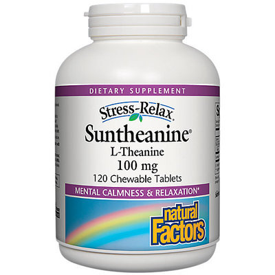 Natural Factors - Stress-Relax Suntheanine L-Theanine - 120 Chewable Tablets