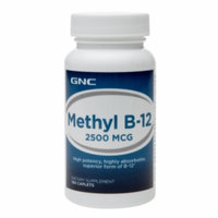 GNC Methyl Vitamin B-12 2500mcg, Tablets, 100 ea