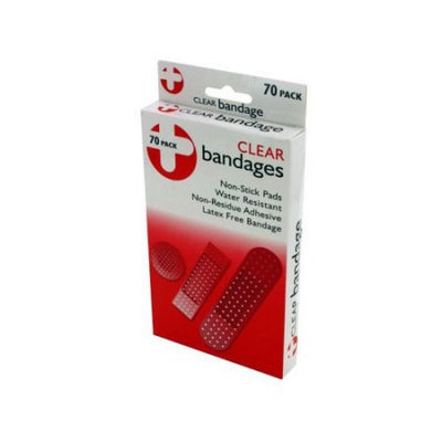 Bulk Buys Clear bandage pack Case Of 12