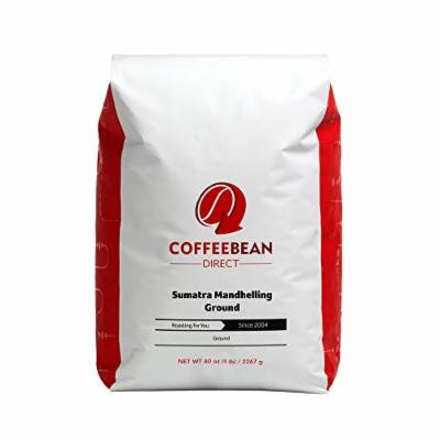 Coffee Bean Direct Sumatra Mandheling Ground Coffee, 5-Pound Bag
