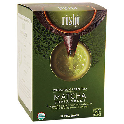 Rishi Tea Organic Super Green Tea Matcha 15 Tea Bags