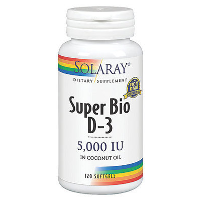 Solaray - Super Bio D-3 5000 IU - 120 Softgels