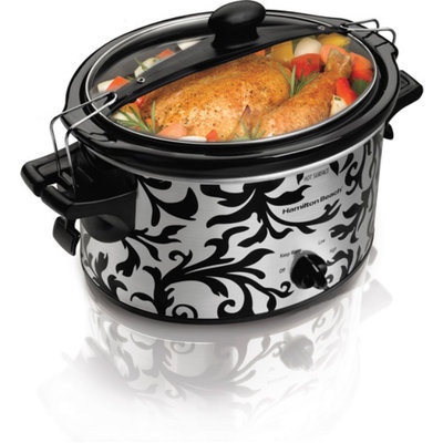 Hamilton Beach Slow Cooker - Black/Silver (4 quart)