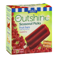 Edy's Outshine Seasonal Picks Fruit Ice Bars Raspberry - 6 CT