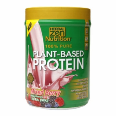 Herbal Zen - Plant-Based Protein 100 Pure Mixed Berry - 1.5 lbs.