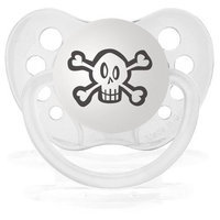 Personalized Pacifiers Skulls (White) Pacifier