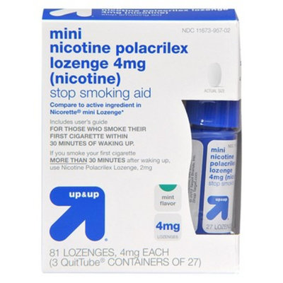 up & up up&up Mini Nicotine Polacrilex 4 mg Mint Lozenges - 81 Count