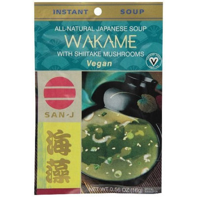 San-J Gluten Free Wakame Seaweed & Shitake Mushrooms Envelopes, 0.56-Ounce Envelopes (Pack of 36)