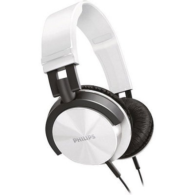 Philips Headband Headphones DJ Monitor Style, White - Stereo - White - Mini-phone - Wired - 24 Ohm - 20 Hz 20 kHz - Over-the-head - Binaural - Supra-aural - 3.94 ft Cable