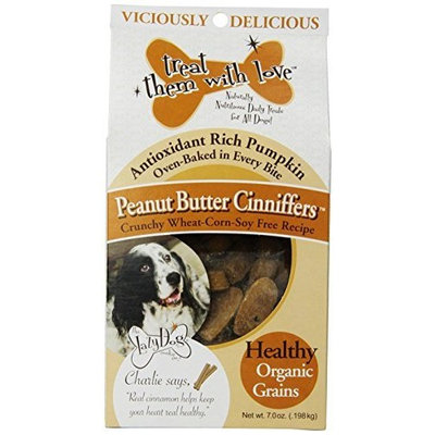 The Lazy Dog Cookie Co Inc Peanut Buttter Cinniffers, 7 Ounce Boxes (Pack of 3)