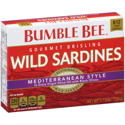 Bumble Bee® Gourmet Brisling Wild Sardines Mediterranean Style 3.75 oz. Box