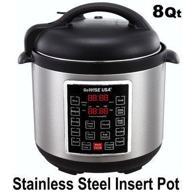Gowise Usa 8-Quart 4th Generation Pressure Cooker/Slow Cooker