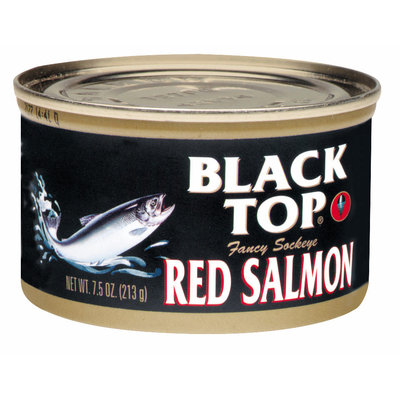 Black Top Fancy Sockeye Red Salmon 7.5 Oz Can