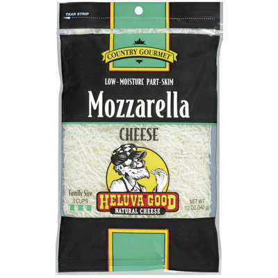 HELUVA GOOD Low-Moisture Part-Skim Mozzarella Country Gourmet Shredded Cheese