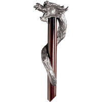Design Toscano Staff of St. George Pewter Walking Stick