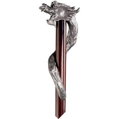Design Toscano Staff of St. George Pewter Walking Stick