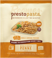 Reames® Presto Pasta™ Steam Pouches Whole Grain Penne Singles 4-5 oz. Pouches