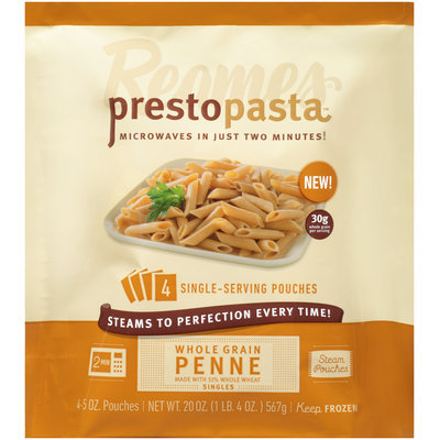 Reames® Presto Pasta™ Steam Pouches Whole Grain Penne Singles 4-5 oz. Pouches