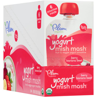 Plum Organics® Tots Mish Mash™ Yogurt Berry Banana Beet Smoothie 6 ct Pouches