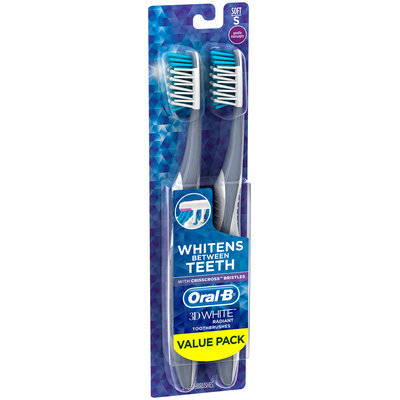 3D White Oral-B 3D White Radiant Whitening Toothbrush 40 Soft 2 Count