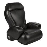 Red Barrel Studio Leather Reclining Massage Chair Upholstery: Black SofHyde