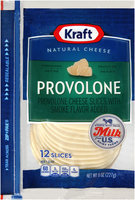 Kraft Natural Cheese Provolone Cheese Slices 12 ct ZIP-PAK®