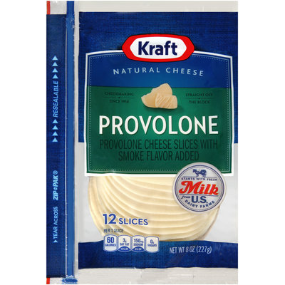 Kraft Natural Cheese Provolone Cheese Slices 12 ct ZIP-PAK®