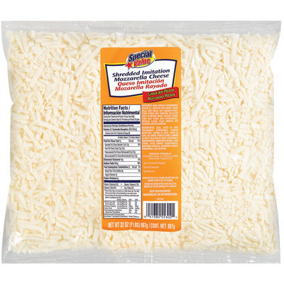 Special Value Shredded Imitation Mozzarella Cheese 32 Oz Bag