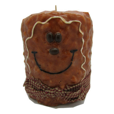 Starhollowcandleco Gingerbread Man Pillar Candle Size: Tall Fatty 6.5