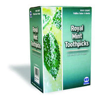 Royal Toner Mint Cello-Wrapped Wood Toothpicks in Natural